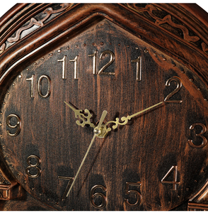 Handmade Oversized Retro Rustic Decorative Big Wooden Hand Silent <strong>Vintage</strong> <strong>Large</strong> <strong>Wall</strong> <strong>Clock</strong> - Product Image 5