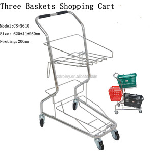 Chariot de courses à deux paniers de style japonais, chariots de courses à double panier pour le marché japonais - Product Image 3