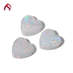 Factory Wholesale Heart shape loose gemstones created opal synthetic opal