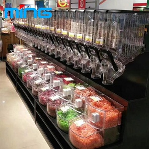 Supermarket Plastic Bulk Candy Dry Food Dispenser Cereal Gravity Bin