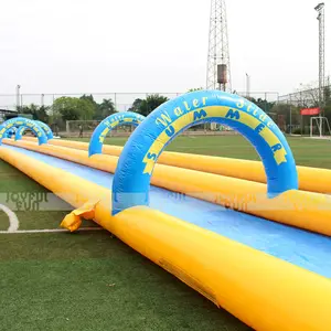 Diversão alegre 1000ft longo slide a cidade água slide inflável deslizamento e slide