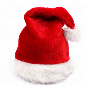 Promotion Party Items Christmas <strong>Hat</strong> Colorful LED Lights Plush Santa <strong>Hat</strong> Luminous <strong>Hats</strong> For Party Supplies