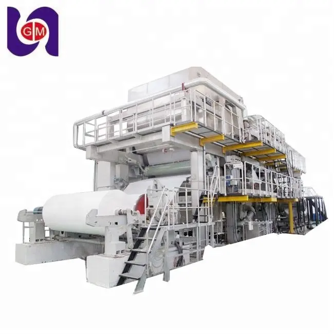 High Strength 20-25 T/D Long Net With Headbox Type A4 Copy Printing Paper Machinery Price Wood Chips Pulp Writing Paper Machine