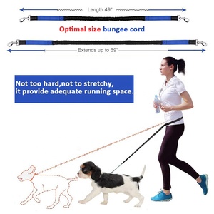 Correa de nailon para perro, accesorio manos libres para correr, cuerda elástica retráctil con bolsa para la cintura, venta al por mayor - Product Image 3