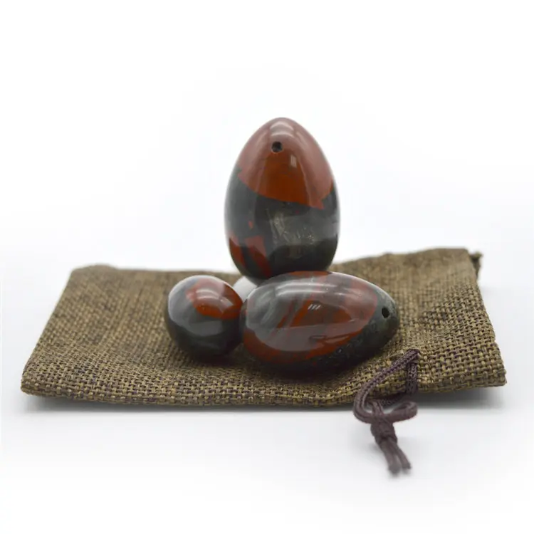 Juego de tres piezas de huevos de masaje para mujer, piedra Natural, Yoni, Kegel, ejercicio