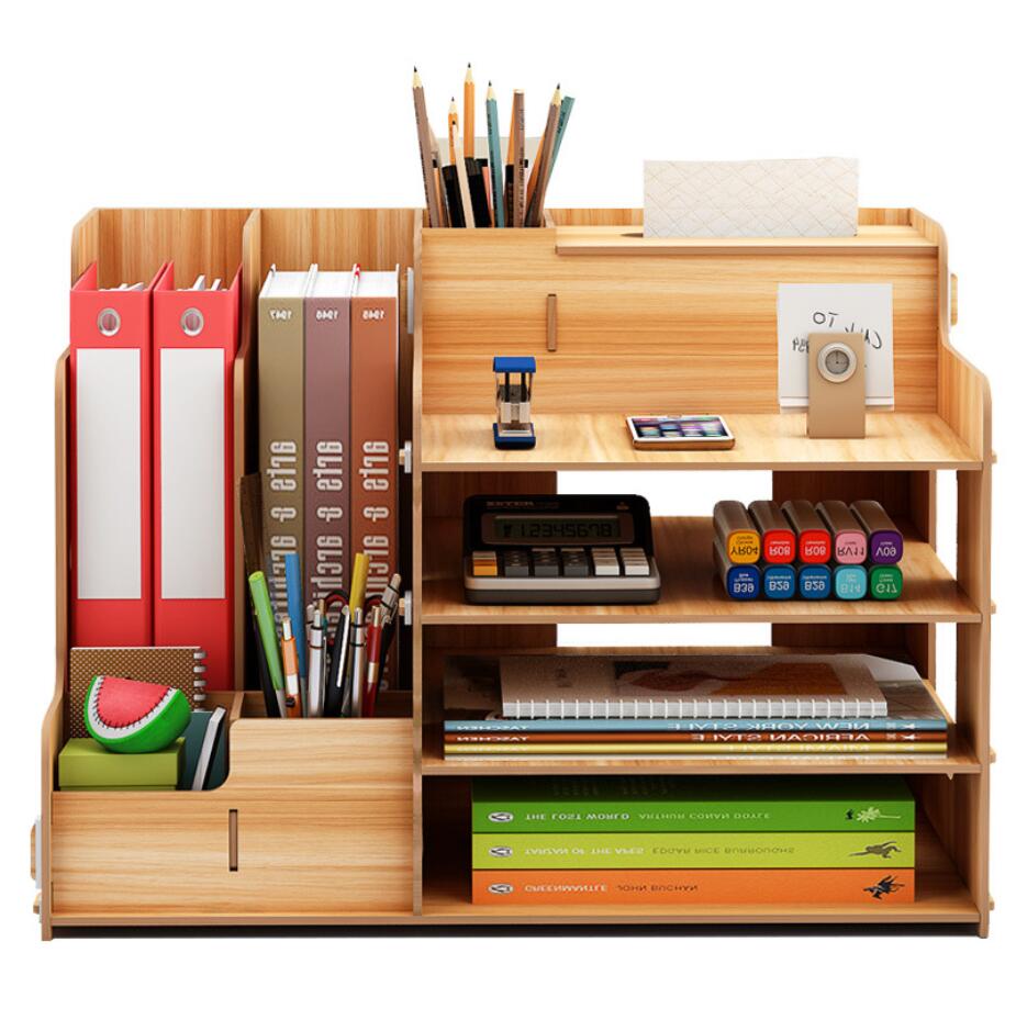 Деревенский деревянный органайзер для хранения косметики, «сделай сам», папка для книг, канцелярских принадлежностей, органайзер для хранения офисного стола