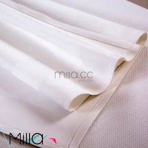 White table cloth satin band 100% cotton tablecloth