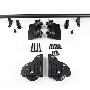 素朴な黒ラウンドチューブスライド納屋はしごローリングライブラリハードウェア - Product Image 5