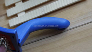 Poignée antidérapante en plastique, coudée, pour animaux domestiques, chien, chat, chiot, élimination des poils, perte, épingles en acier, brosse claquette - Product Image 6