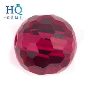 HQ Đá Quý 10mm đầy đủ lỗ tổng hợp <span class=keywords><strong>Ruby</strong></span> Mặt <span class=keywords><strong>ruby</strong></span> hạt Giá Bóng đầy đủ khoan lỗ hạt - Product Image 2