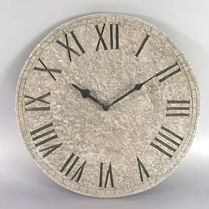 12 Inch Poly Resin Outdoor Wall Clock Stone Effect Clock