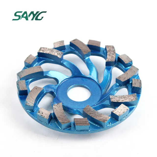 Sang Diamond Cup Wheel untuk Beton, Diamond Grinding Plate Grinding Cup Wheel untuk Polishing Beton Lantai Batu