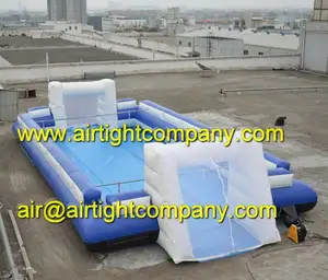 inflatable human table football game, soap soccer field from China