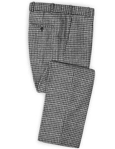 Nuevo diseño personalizado moda Fit Tweed Hounds diente <span class=keywords><strong>gris</strong></span> <span class=keywords><strong>claro</strong></span> hombres traje de negocios - Product Image 3