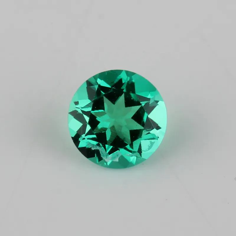 Starsgen Hydrothermal Emerald 5.0ミリメートルRoundブリリアントカットコロンビアEmerald Loose Gemstones