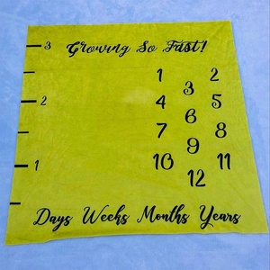 En gros Personnalisé <span class=keywords><strong>Micro</strong></span> Super Doux Tissu Bébé Anniversaire Couverture - Product Image 3