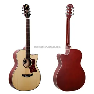 Guitare acoustique chinoise bon marché 40 pouces, guitare acoustique avec finition mate en bois, Instruments de musique