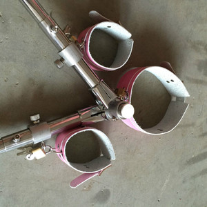 hot sale stainless steel triangle Bound planes bdsm bondage restraints with leather legcuffs sex bdsm fetish wear sex <span class=keywords><strong>slave</strong></span> - Product Image 6