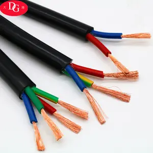 Aislado 3 core 0,75, 1,0, 1,5, 2,5mm de alambre flexible RVV 3*2,5 cable de PVC