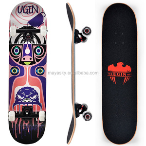 5 pulgadas De Aluminio de Camiones Noreste de Arce 7ply gráfico cóncava cubierta completa skateboard profesional - Product Image 2