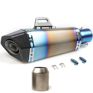 Tuyau d'échappement de moto universel 51MM adapté pour YBR125 YZF600 <span class=keywords><strong>Z750</strong></span> CBR1000 Tmax530 silencieux en Fiber de <span class=keywords><strong>carbone</strong></span> en acier inoxydable - Product Image 5