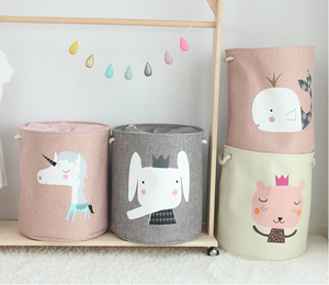 <span class=keywords><strong>Panier</strong></span> de rangement décoratif en toile tissé pour chambre d'enfant - Product Image 5