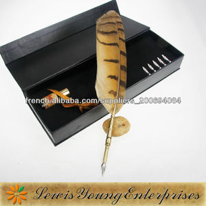 Calligraphie - Owl Pen plume d'oie naturelle et Papeterie Gift Set - Product Image 2