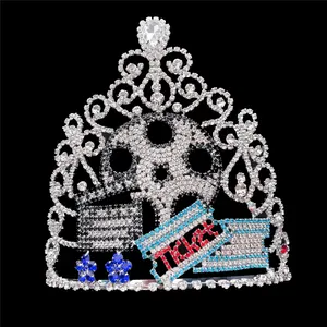 Couronne en strass thème film, <span class=keywords><strong>diadème</strong></span> personnalisé, <span class=keywords><strong>pas</strong></span> <span class=keywords><strong>cher</strong></span>, pour spectacle - Product Image 1