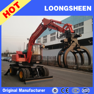 9 toneladas excavadora de ruedas con cargadora de caña de azúcar/madera <span class=keywords><strong>Grabber</strong></span> brazo fuerte hecho en China - Product Image 6