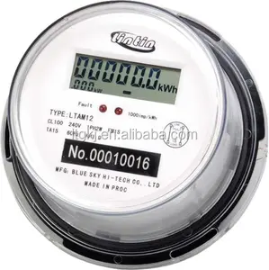 Single phase 1 วินาที 2 วินาที ANSI ประเภทซ็อกเก็ต PLC (RF) energy meter/kWh เมตร (ไฟฟ้าเมตร) แบตเตอรี่