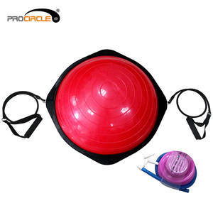 Eco-friendly PVC Mezza Palla Equilibrio Con Bande di Resistenza