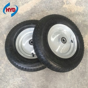 Nueva rueda de goma neumática 3,50-8 para carro plegable neumático de goma de transporte duradero - Product Image 4