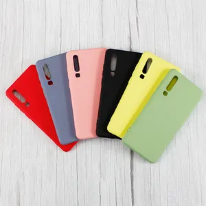 Duidelijk zachte kleurrijke tpu volledige cover vloeibare siliconen telefoon case voor Huawei P30 P30pro P30lite P20 P20pro