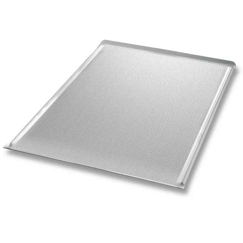 Werks bedarf China Hersteller Industrielle Aluminium Metall Backblech/Croissant Tabletts mit Loch für Ofen