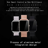 Montre connectée Z60 en acier inoxydable avec écran tactile, fonction d'appel et réveil pour hommes, compatible iOS et Android, avec suivi de téléphone