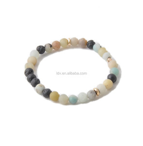 Moda pietra preziosa <span class=keywords><strong>di</strong></span> cristallo Amazonite Mala 6mm perline lava braccialetto diffusore olio essenziale <span class=keywords><strong>bracciale</strong></span> diffusore - Product Image 4