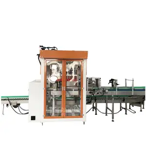 Automatic beer wine glass bottle carton box case erector packer sealer packing machine