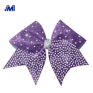 定制廉价罗缎丝带 Cheer 弓绿色闪光 Cheer Bow