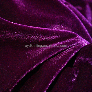 Ouyuanda Factory 150-180cm Stretch <strong>Velvet</strong> <strong>Purple</strong>/Green Knit Fabric 60'' Wide for Sewing Apparel by the Yard - Product Image 4