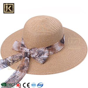 JAKIJAYI encargo baratos últimas verano floppy ala ancha <span class=keywords><strong>playa</strong></span> de la paja <span class=keywords><strong>del</strong></span> visera de sol de papel hecha damas sombreros - Product Image 1