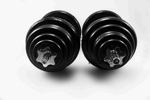 Cast iron painting 50 kg Adjustable free weights dumbbell set with chrome bar selling - Product Image 6