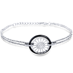 Ajustable Del Encanto Del Diseño de la Flor Hueco Pulsera De Cadena de Lujo Para Las Niñas - Product Image 1