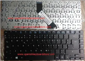 笔记本电脑西班牙语键盘为宏碁 V5-431 V5-471 黑色 MP-11F76E0-4424W