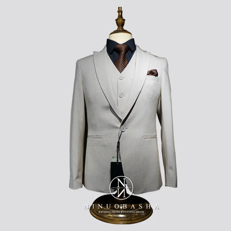 NWM127 nuovi abiti da uomo d'affari in stile italiano in cappotto da uomo Slim Fit Color avorio con un bottone
