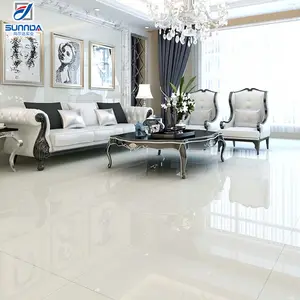 中国陶瓷工厂热卖廉价骨白色可溶性盐抛光瓷客厅陶瓷地板瓷砖 60x60