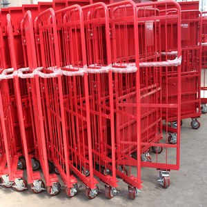 <span class=keywords><strong>3</strong></span> sisi logistik roll kontainer lipat tangan troli logam pallet kandang - Product Image 4