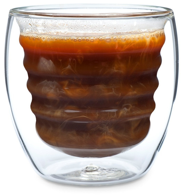 350ml Borosilicate Double Wall glass coffee glass custom logo Drinking Glasses Tableware Drinkware