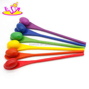 Jouet nouvelle nouveauté la plus chaude <span class=keywords><strong>oeuf</strong></span> <span class=keywords><strong>cuillère</strong></span> <span class=keywords><strong>course</strong></span> jeux de plein air en bois pour enfants W01B031 - Product Image 3