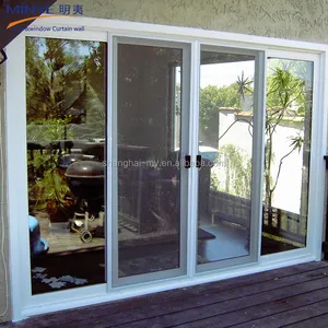 UPVC balcon radioprotection porte coulissante en verre