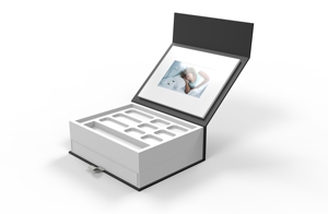 Box With Foam Box With Foam Black Luxury Cardboard Magnetic Packaging Gift Box With EVA Foam